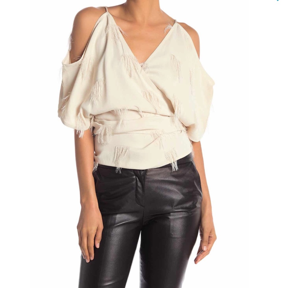 Helmet Lang fringe wrap top